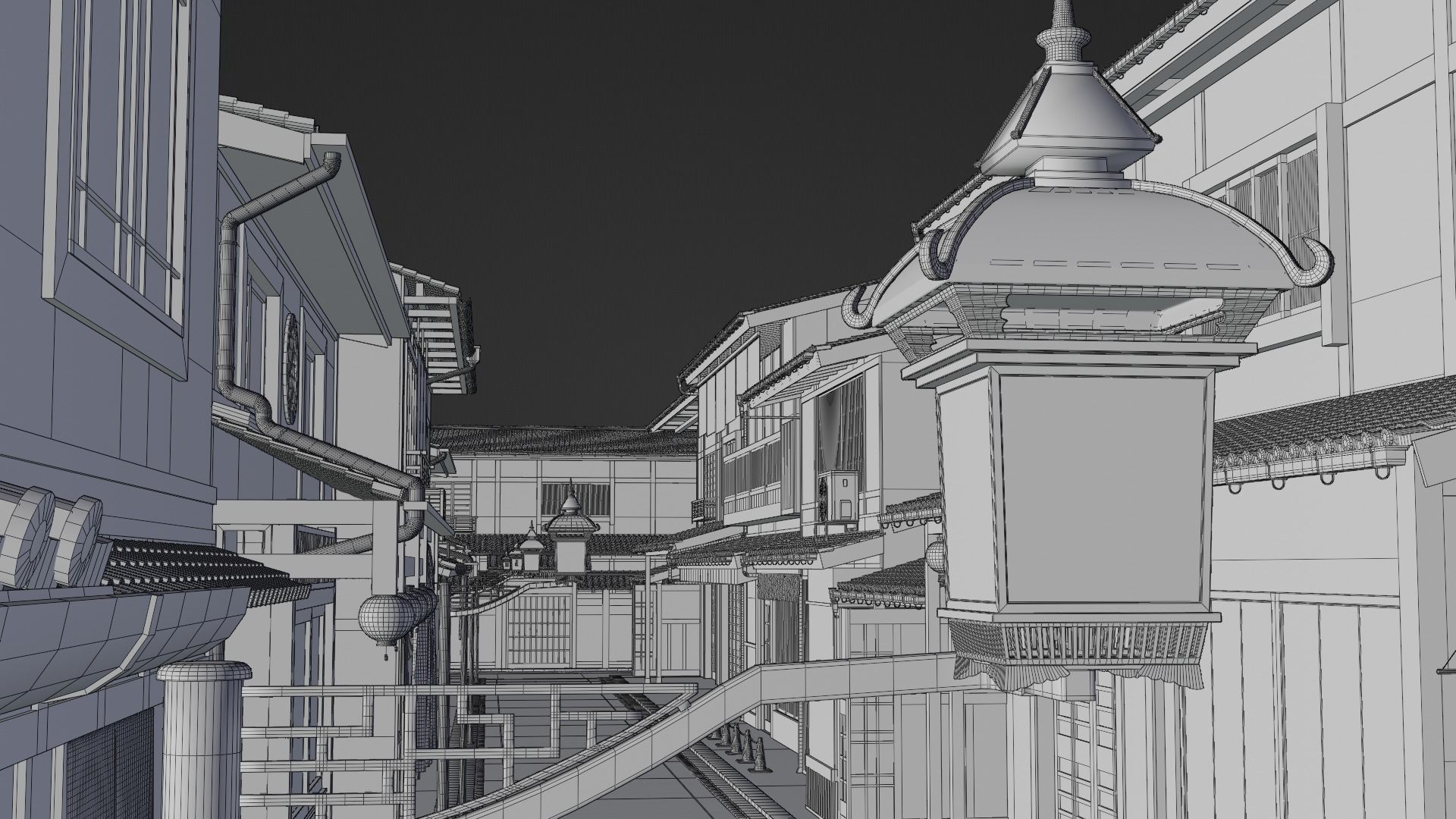 Japanese Street 3d Scene 3D model_13