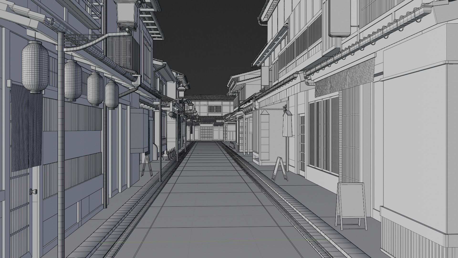 Japanese Street 3d Scene 3D model_8