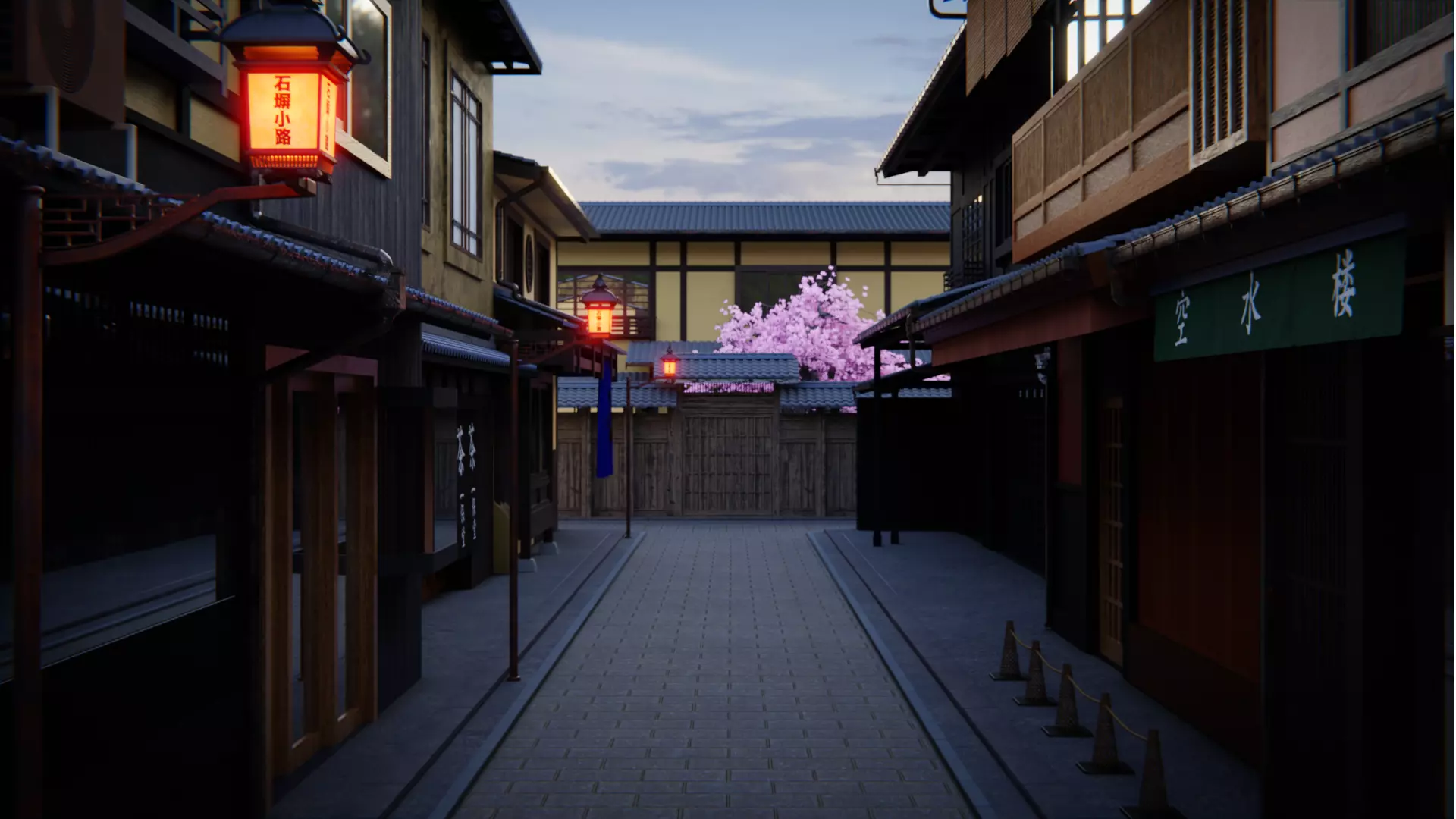 Japanese Street 3d Scene 3D model_0