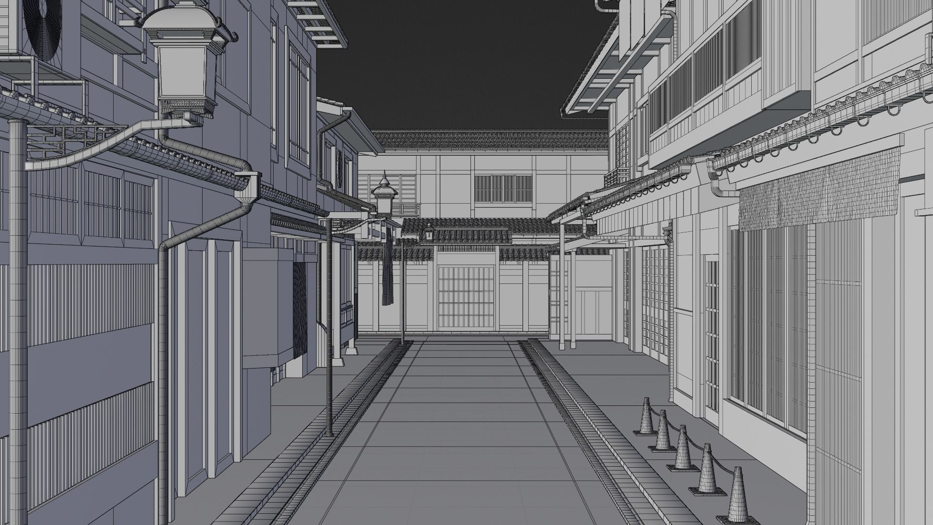 Japanese Street 3d Scene 3D model_10