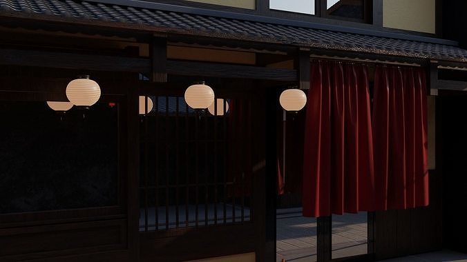 Japanese Street 3d Scene 3D model 3