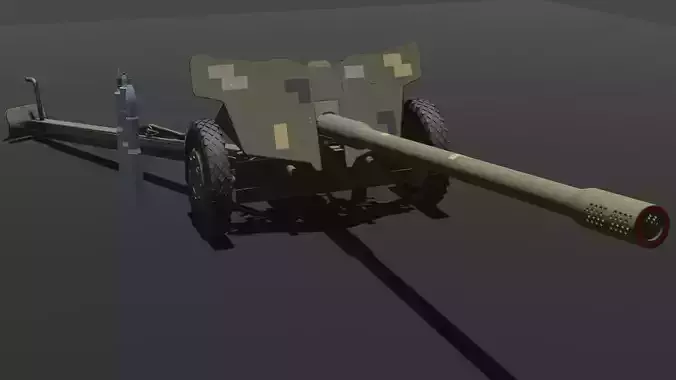 MT-12 Rapier Anti-Tank gun in Ukrainian Camo 3D model