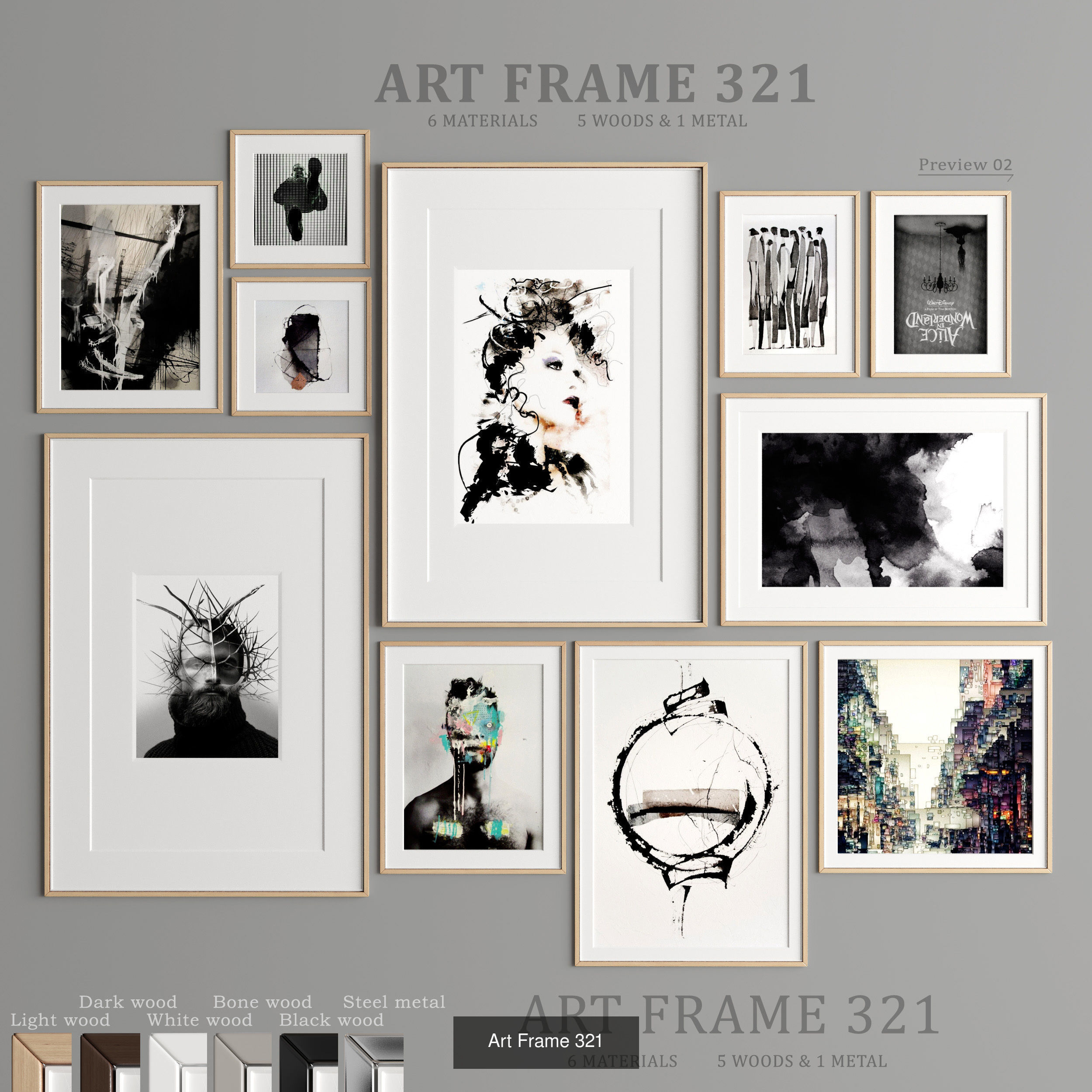 Collection of 11 Art Frames _2