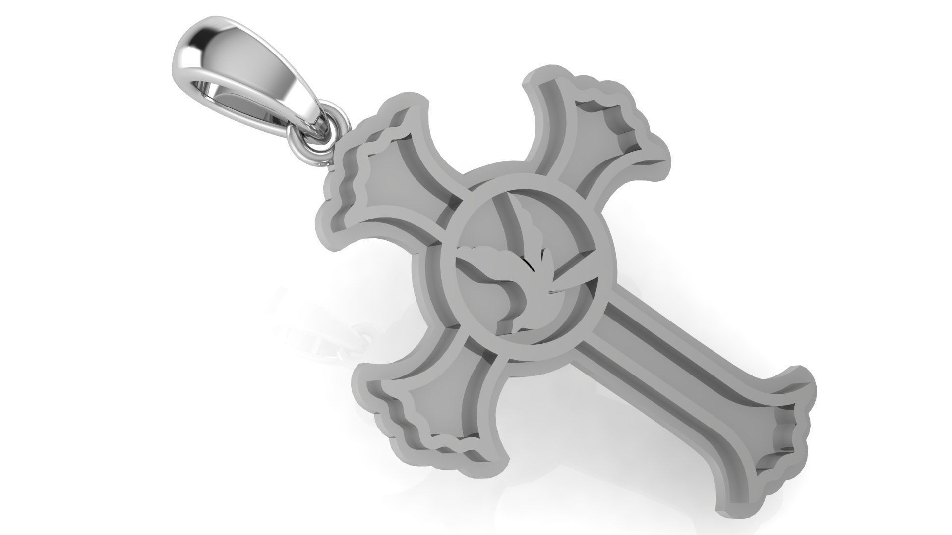 CROSS PENDANT CR49 3D print model_1