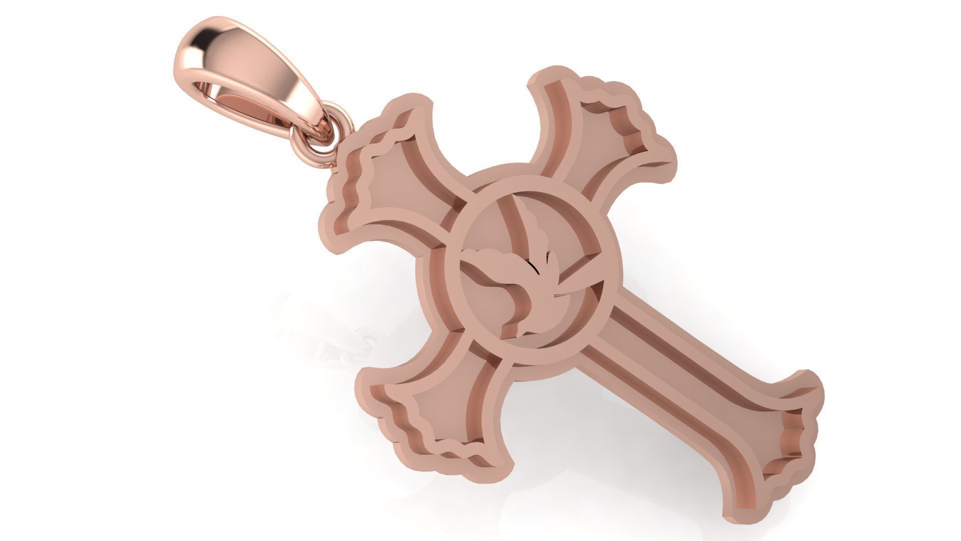 CROSS PENDANT CR49 3D print model_2
