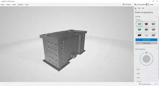 0001 apartmen building Low-poly 3D model