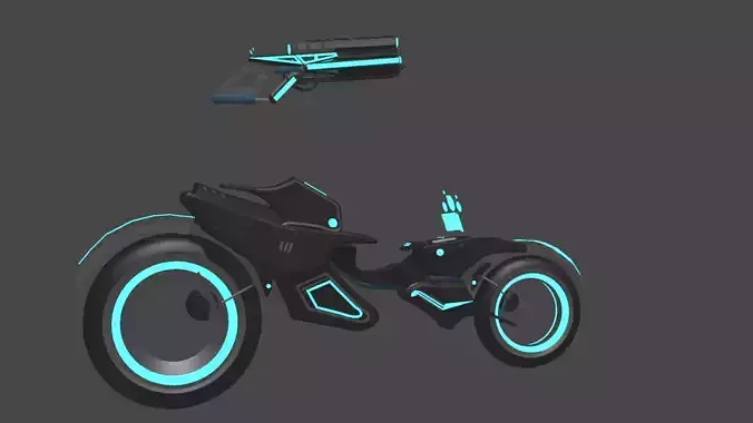 Low poly futuristic duo