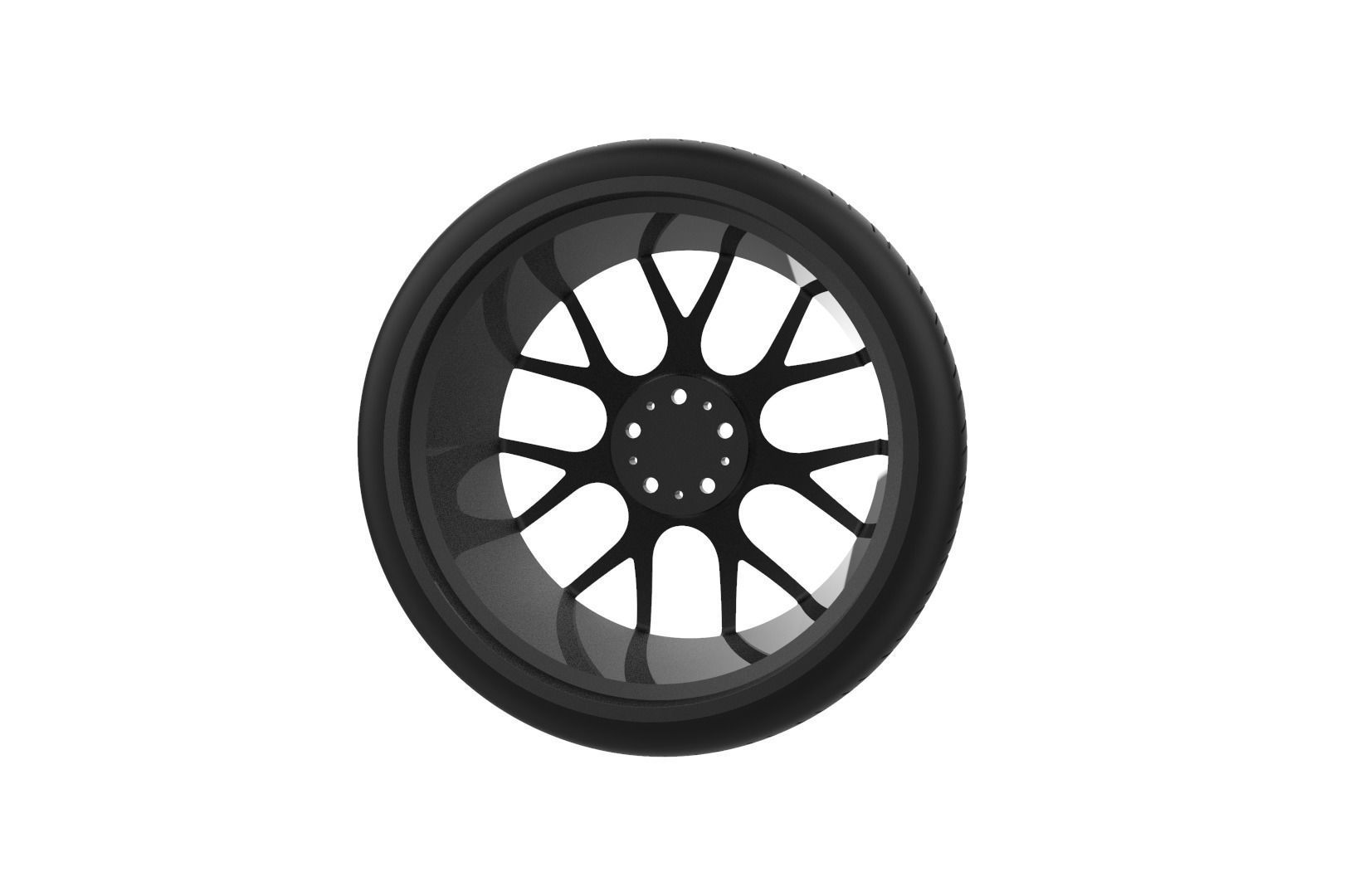 BBS CH-18 Car Wheel Rim 3D print model_24