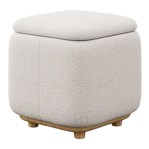Maribo boucle storage ottoman by Article 3D model 6