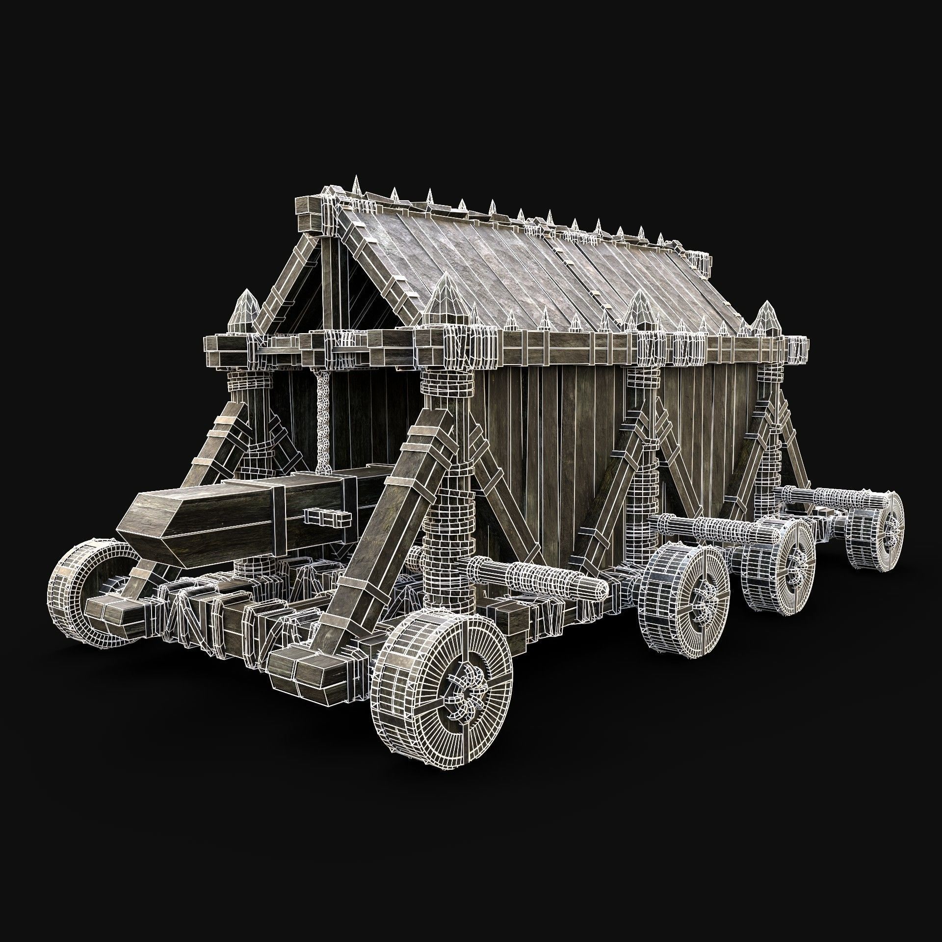 BATTERING RAM WAR MACHINE MEDIEVAL SIEGE ENGINE PACK COLLECTION _24