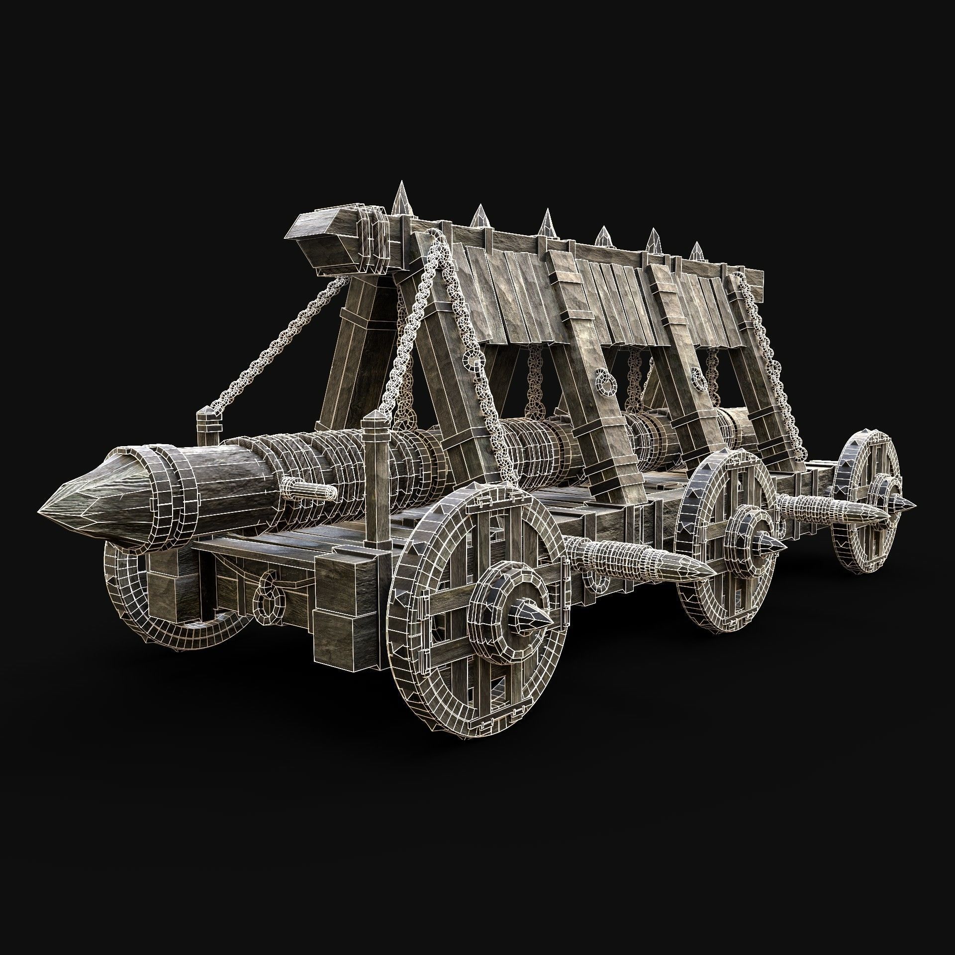 BATTERING RAM WAR MACHINE MEDIEVAL SIEGE ENGINE PACK COLLECTION _8