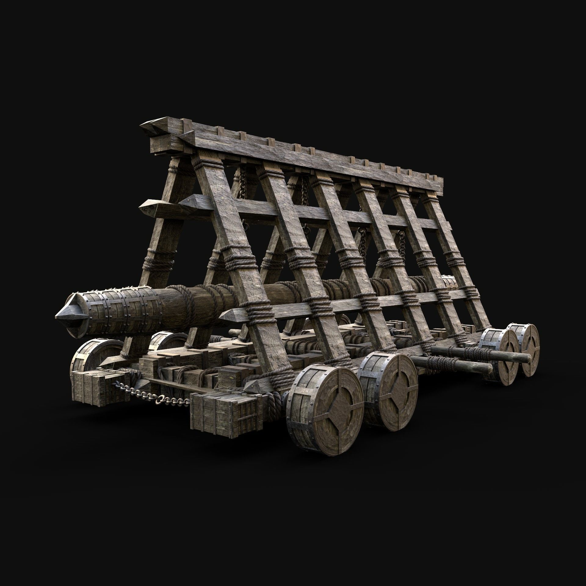 BATTERING RAM WAR MACHINE MEDIEVAL SIEGE ENGINE PACK COLLECTION _9