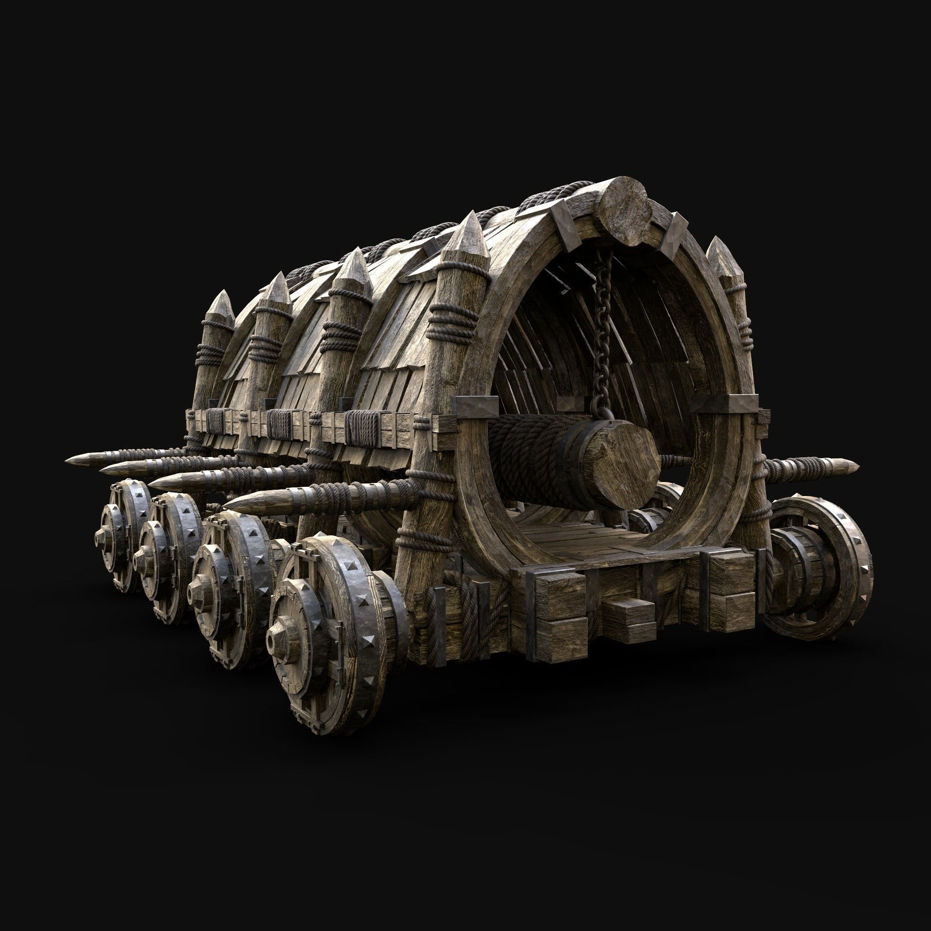 BATTERING RAM WAR MACHINE MEDIEVAL SIEGE ENGINE PACK COLLECTION _27