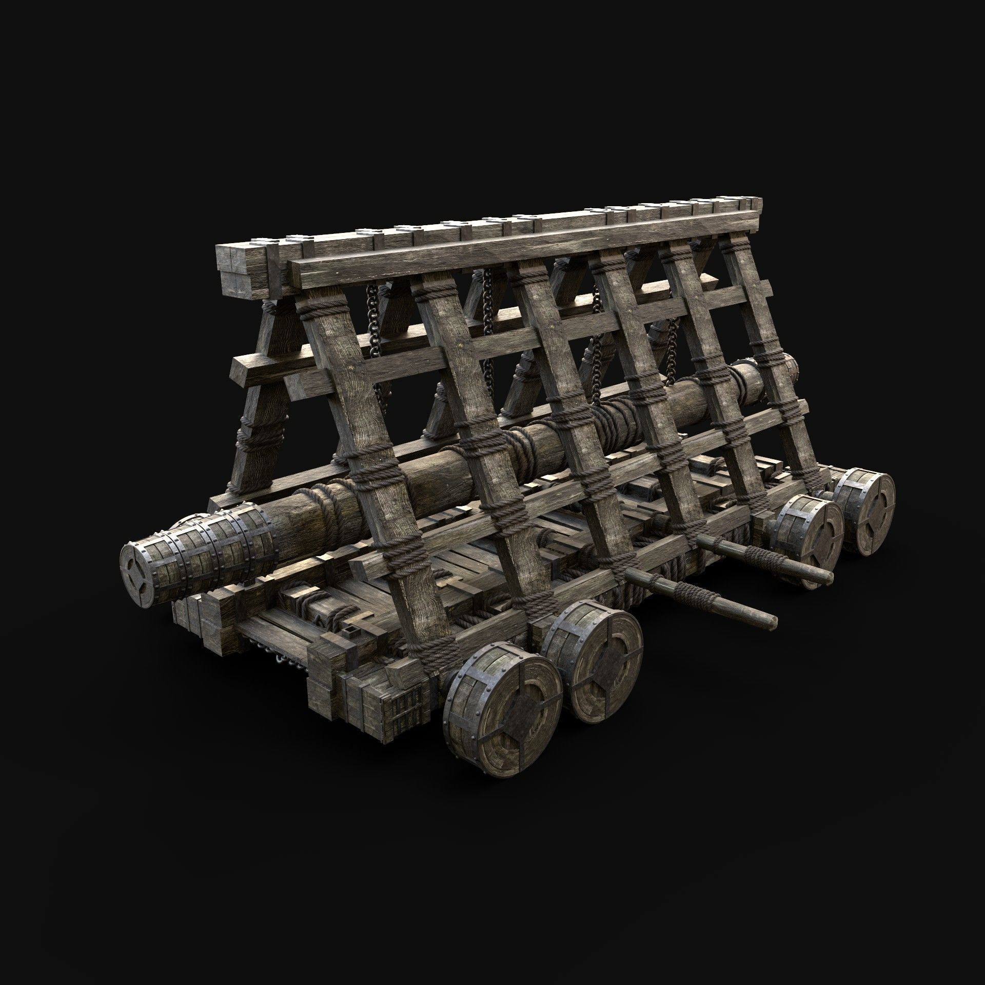 BATTERING RAM WAR MACHINE MEDIEVAL SIEGE ENGINE PACK COLLECTION _12