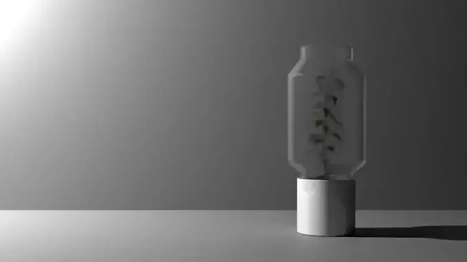 Flowerpot planter in bottle