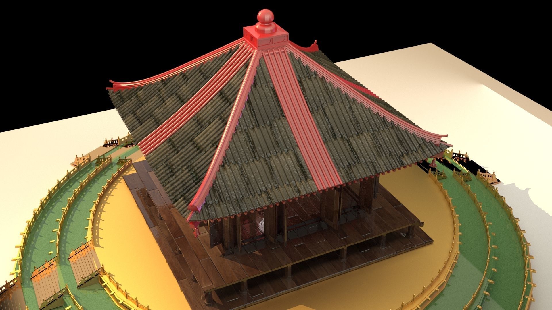 Chinese pavilion   3D model_2