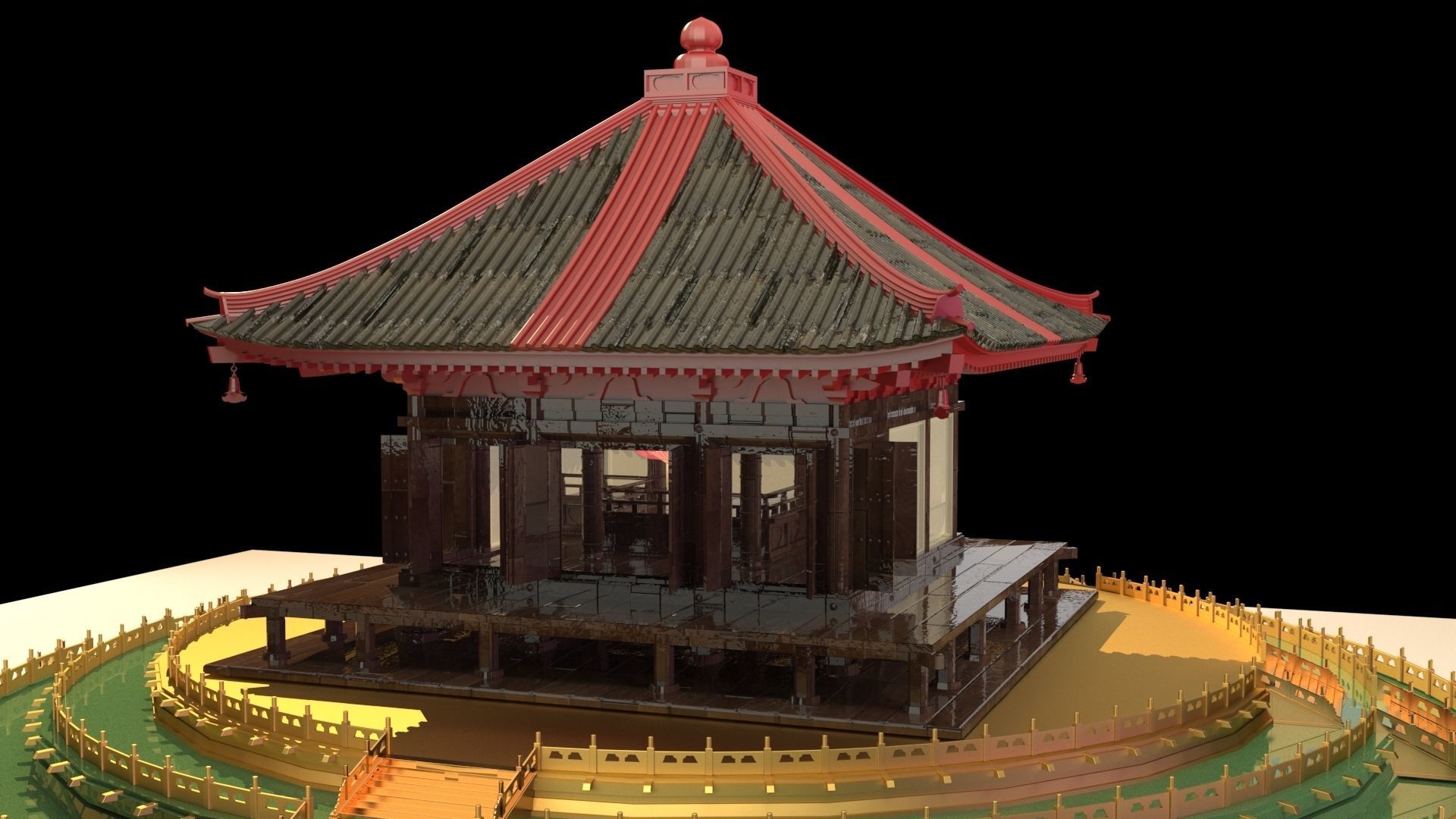 Chinese pavilion   3D model_3