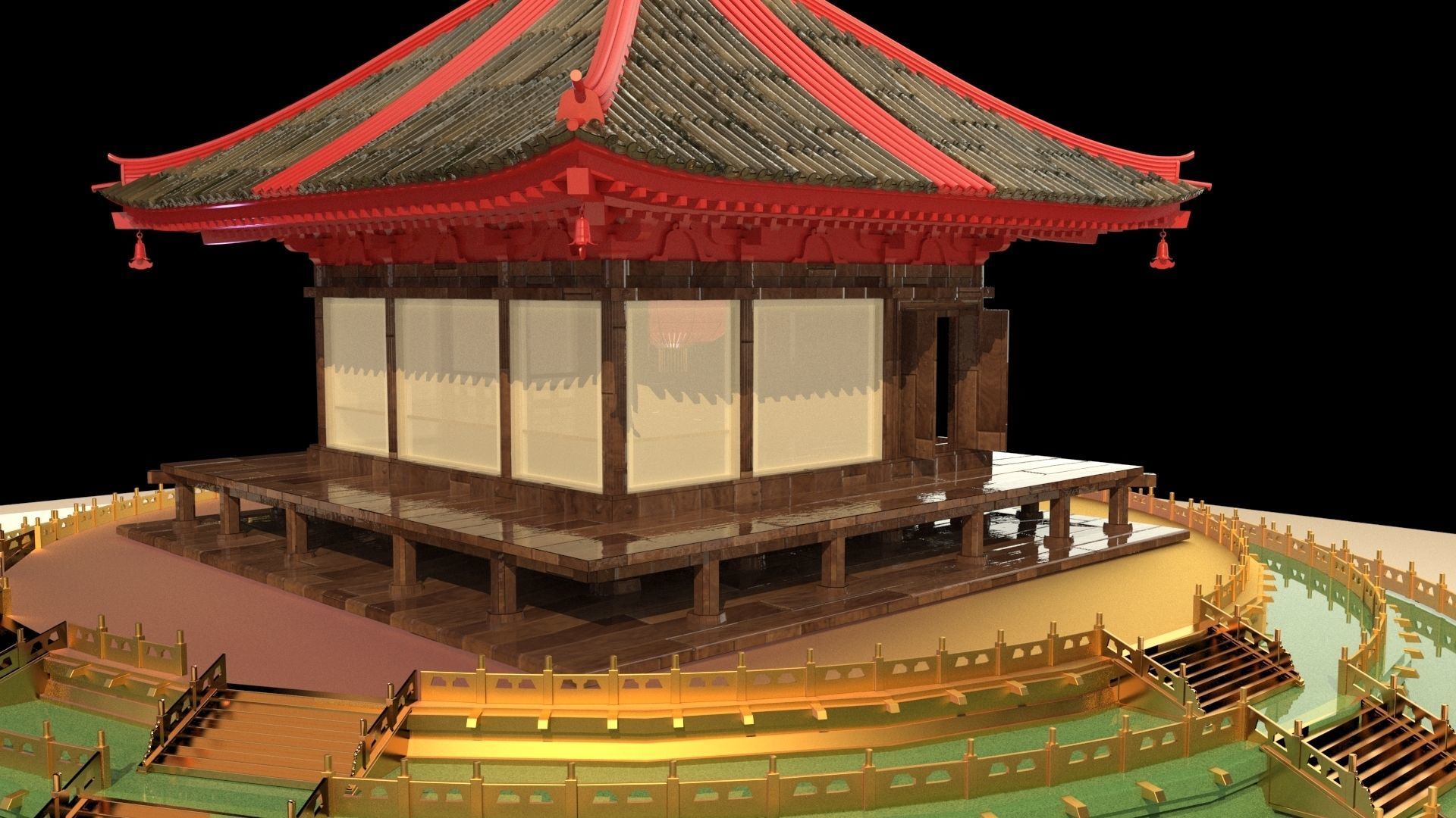 Chinese pavilion   3D model_1