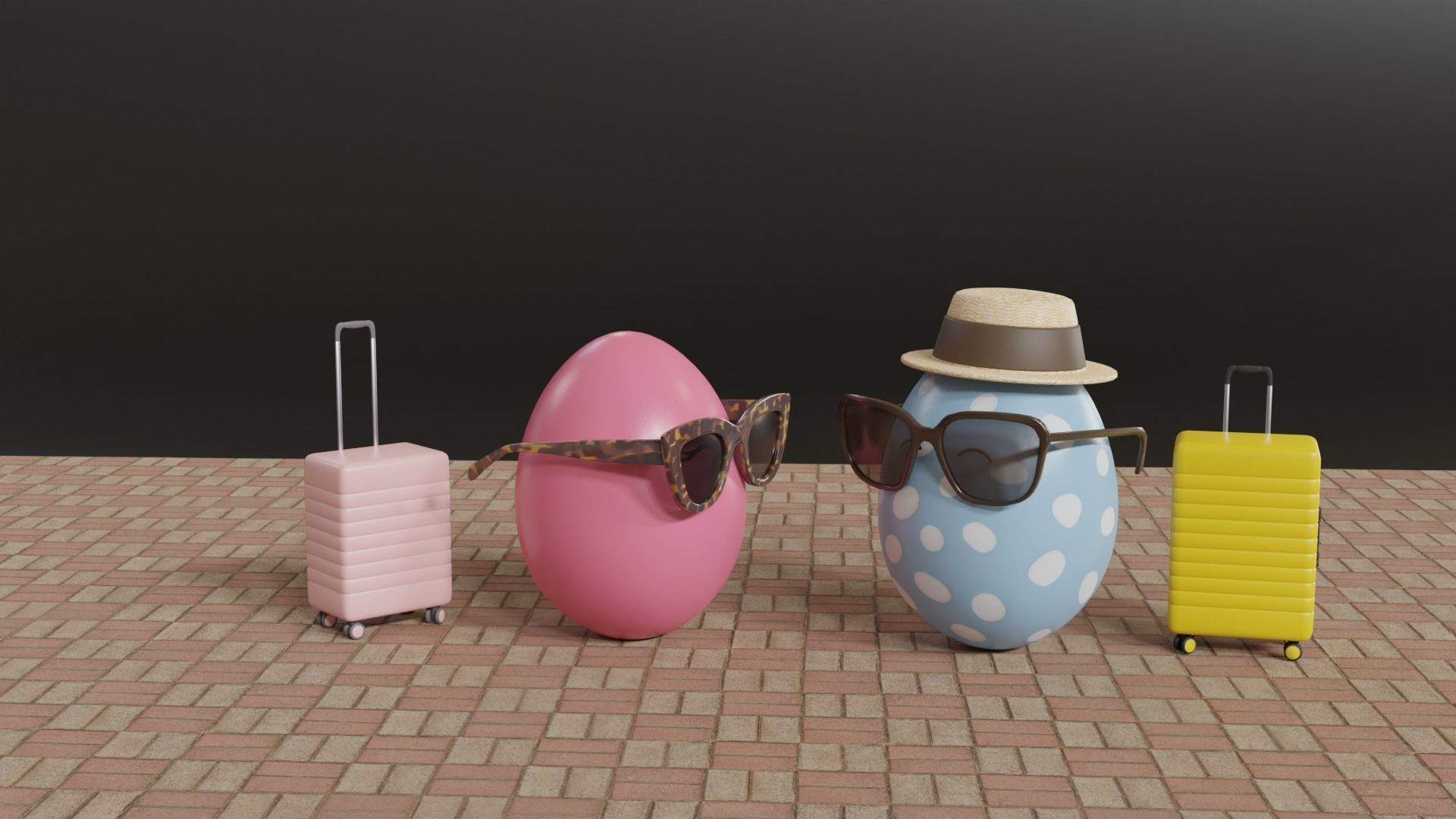 Easter Eggs Travelers 3D model_1