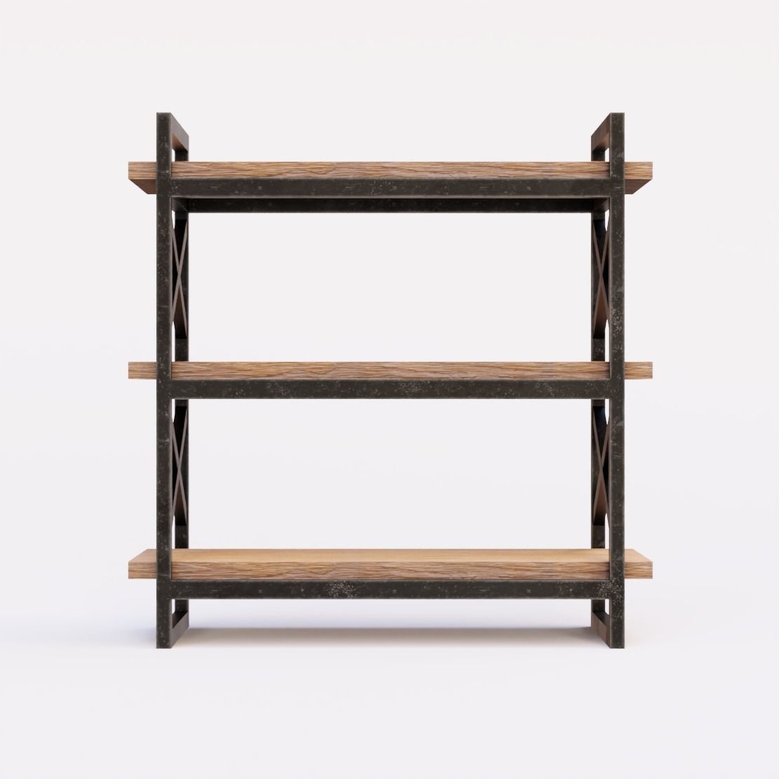 Industrial Shelf Low-poly 3D model_5