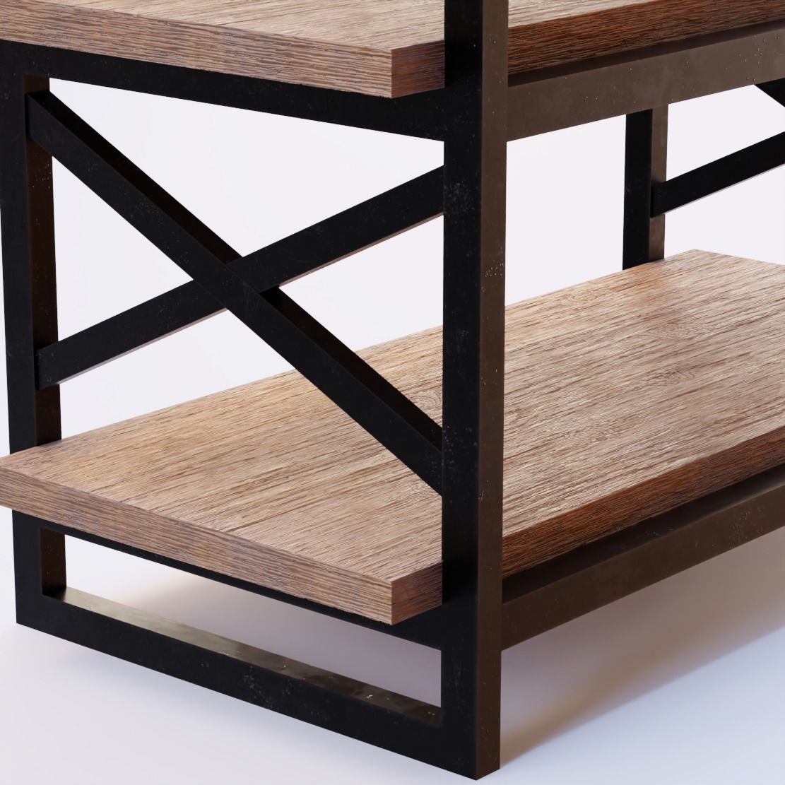 Industrial Shelf Low-poly 3D model_6