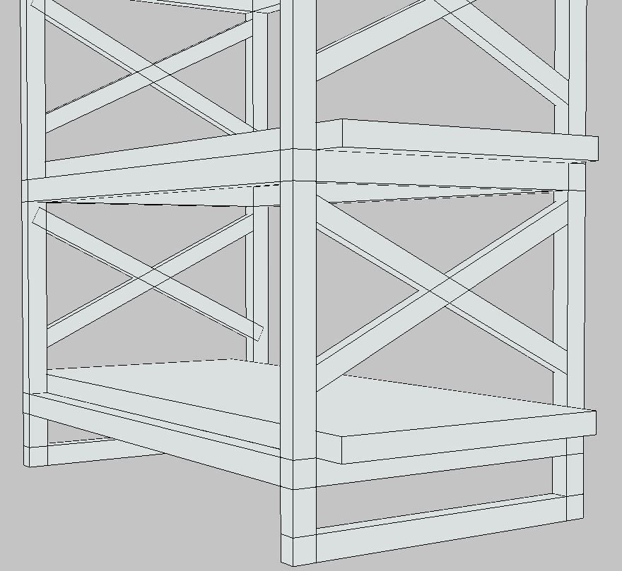 Industrial Shelf Low-poly 3D model_9