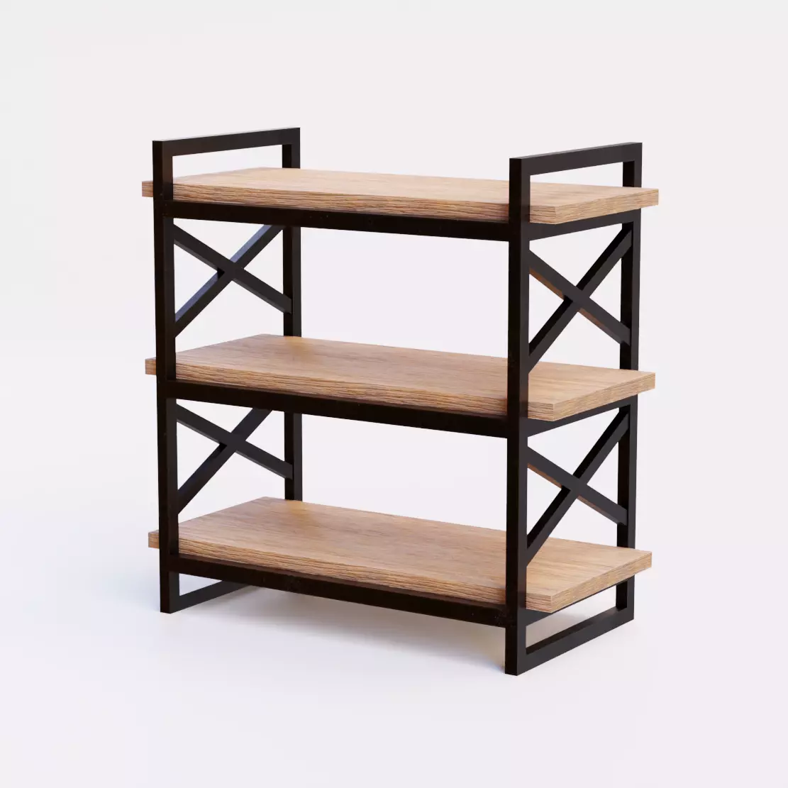Industrial Shelf Low-poly 3D model_0