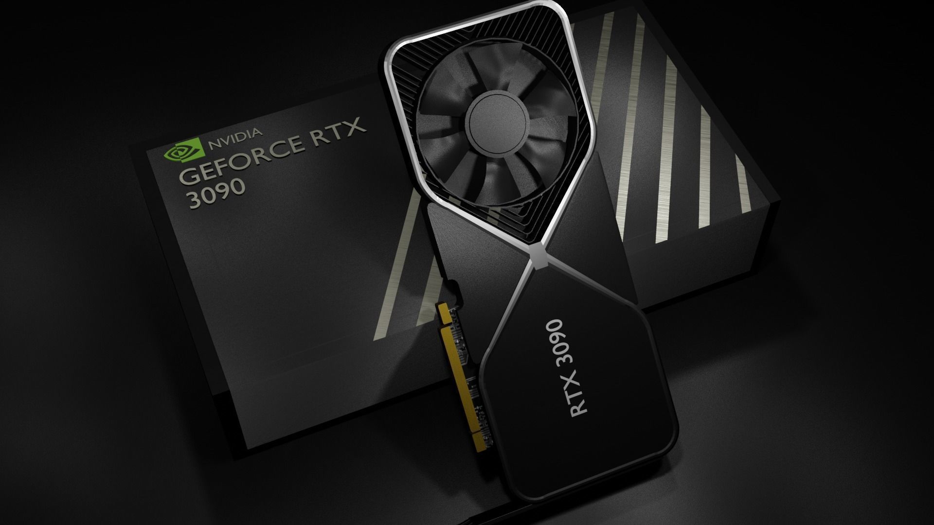 Nvidia RTX 3090 Graphic Card Free 3D model_3