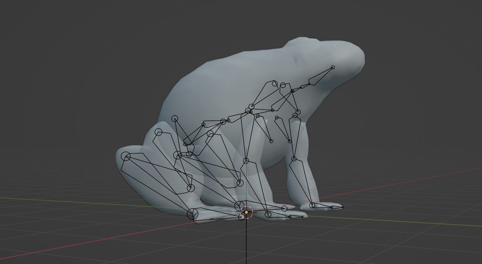 Low Poly Bullfrog Rigged With Realistic Texture Low-poly 3D model_6