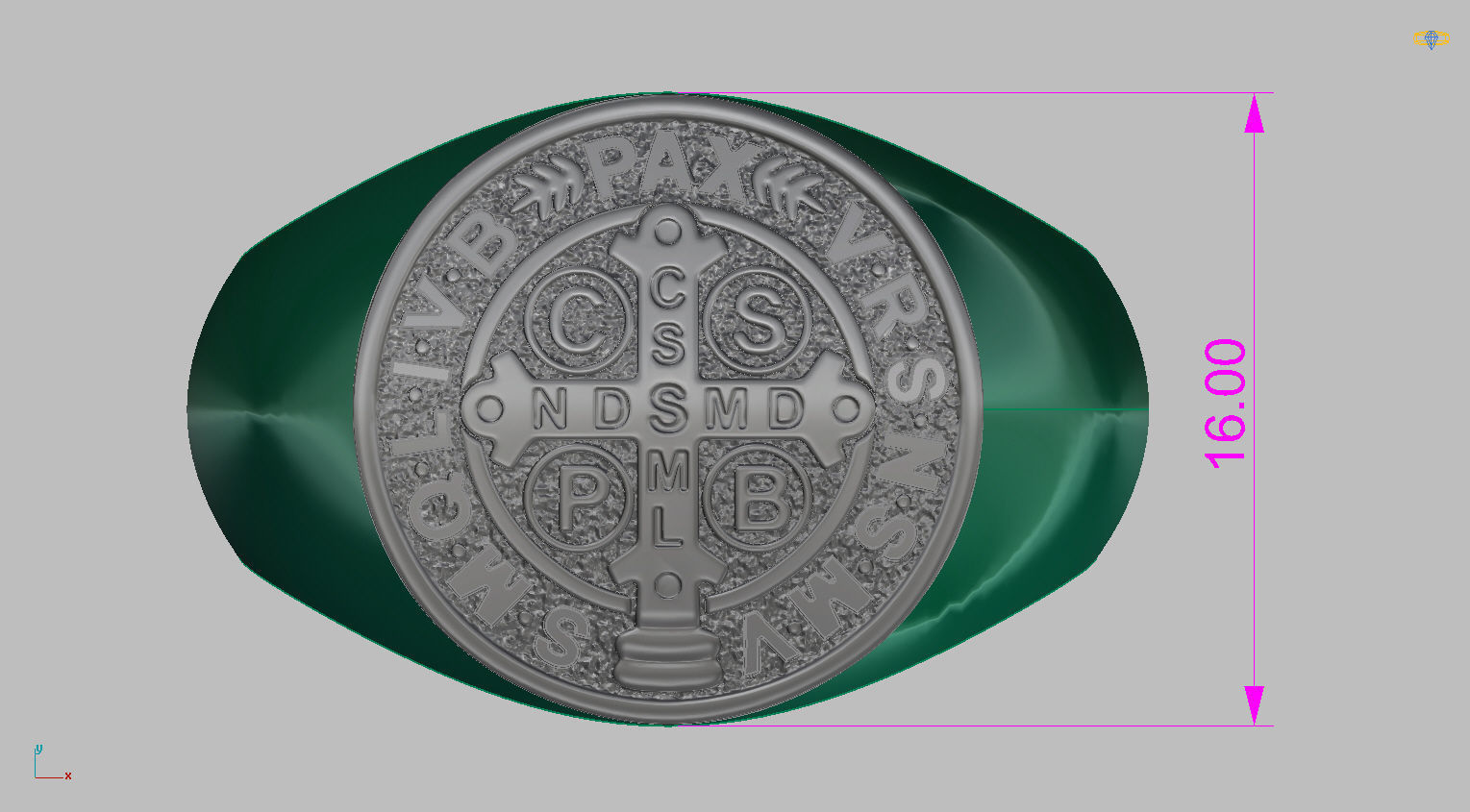 Saint Benedict Ring - Sao Bento 3D print model_10
