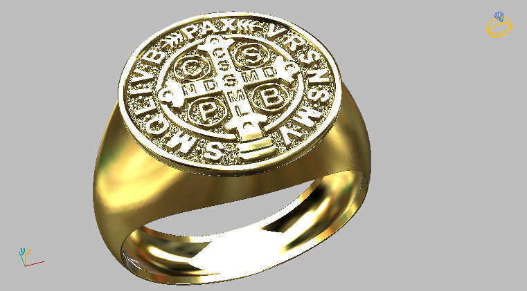 Saint Benedict Ring - Sao Bento 3D print model_5