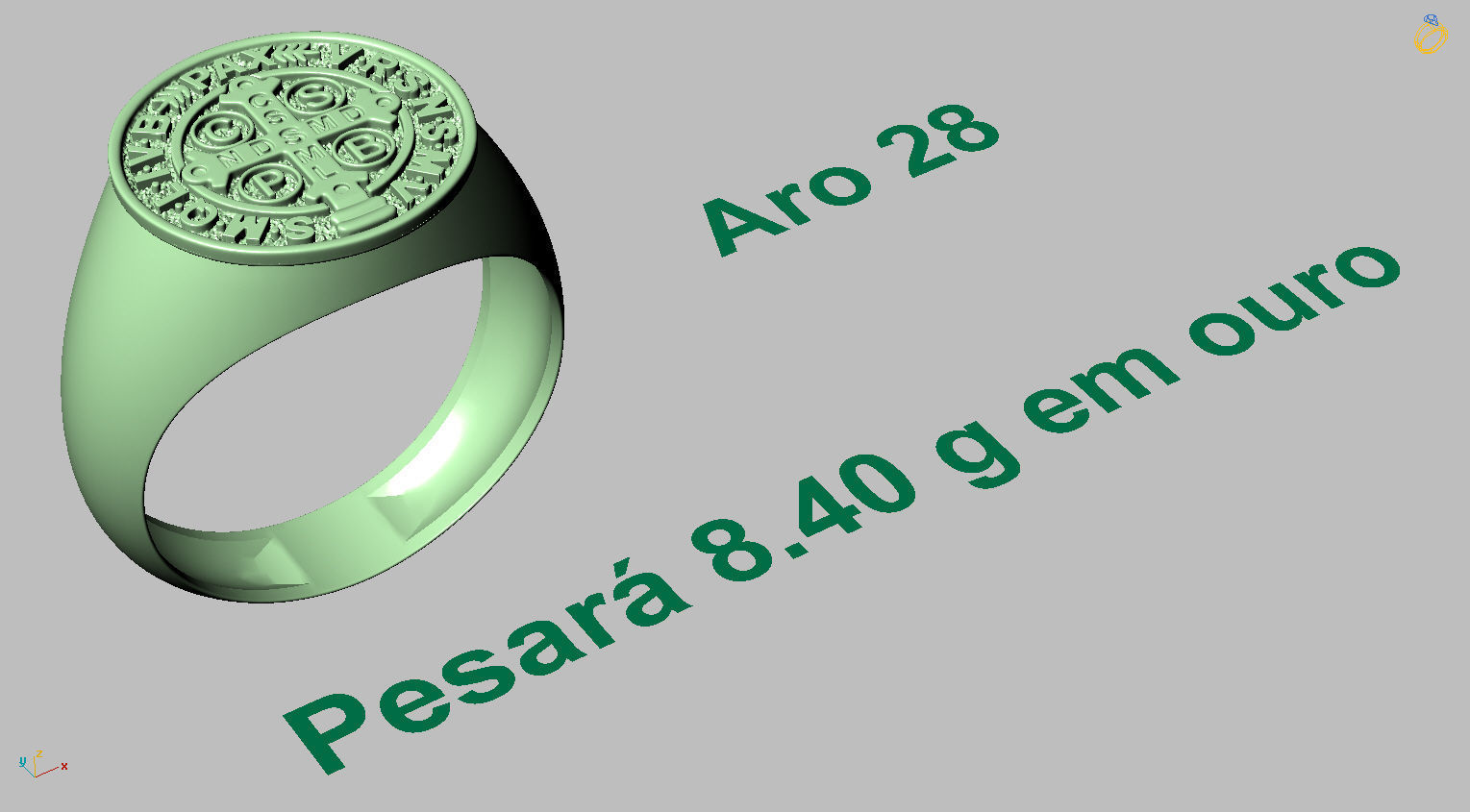 Saint Benedict Ring - Sao Bento 3D print model_13