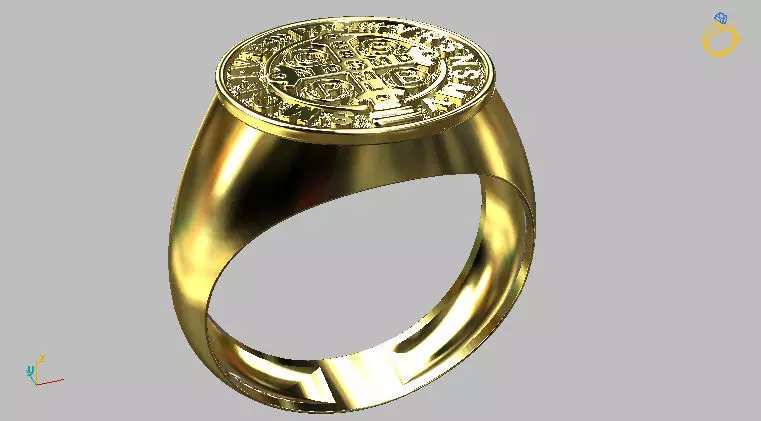 Saint Benedict Ring - Sao Bento 3D print model_0