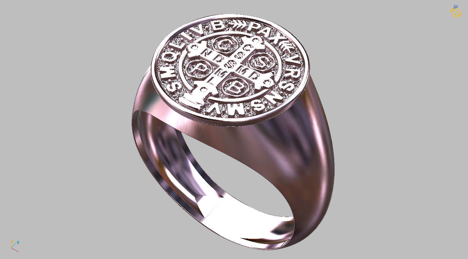 Saint Benedict Ring - Sao Bento 3D print model_4