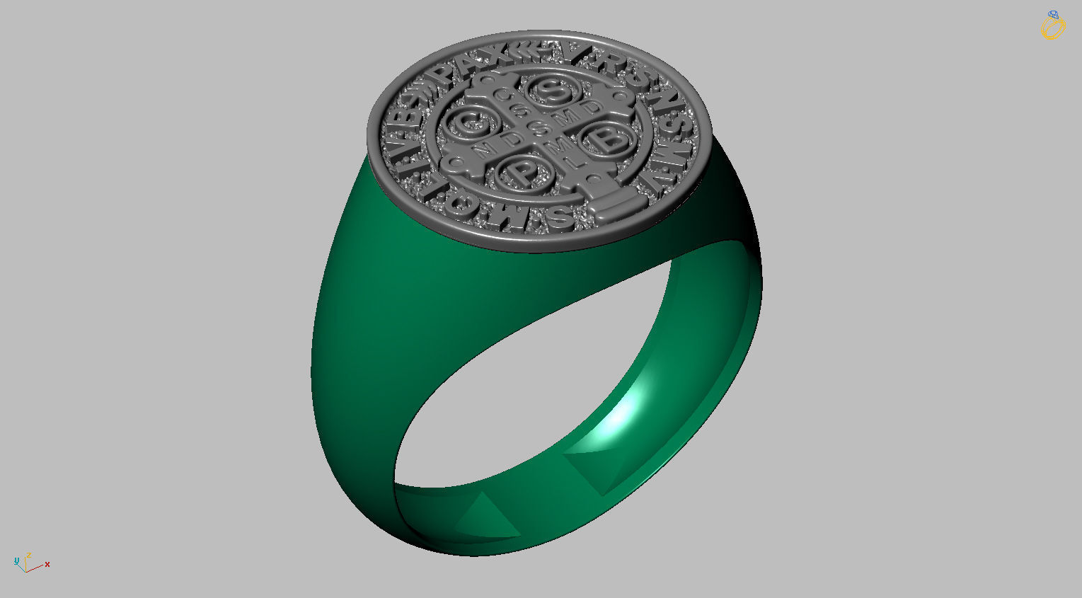 Saint Benedict Ring - Sao Bento 3D print model_6