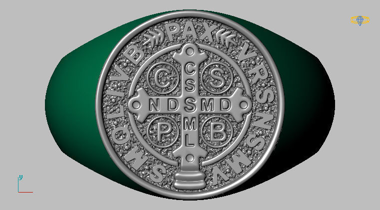 Saint Benedict Ring - Sao Bento 3D print model_7