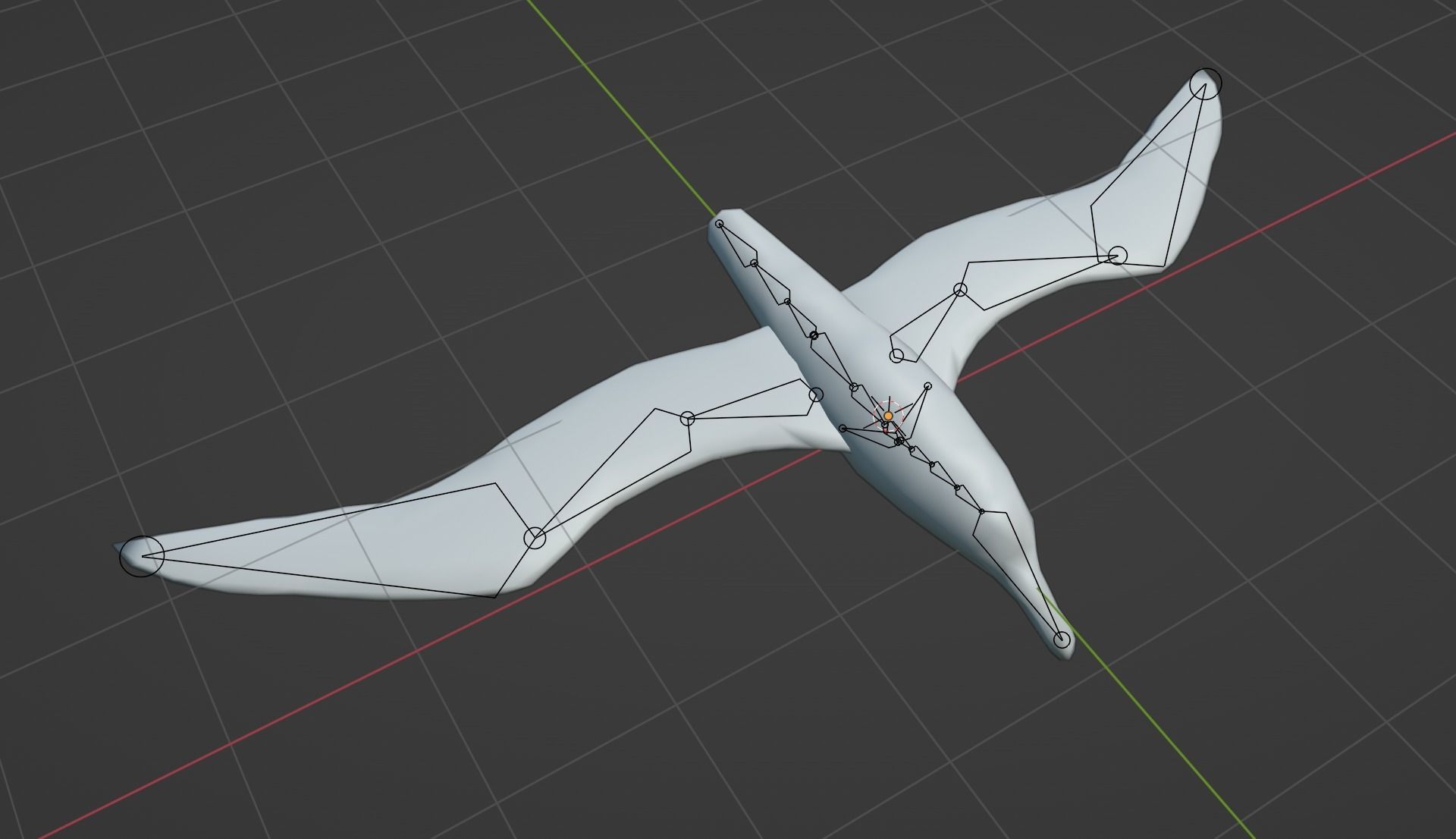 Low Poly Albatross Rigged With Realistic Texture Low-poly 3D model_8