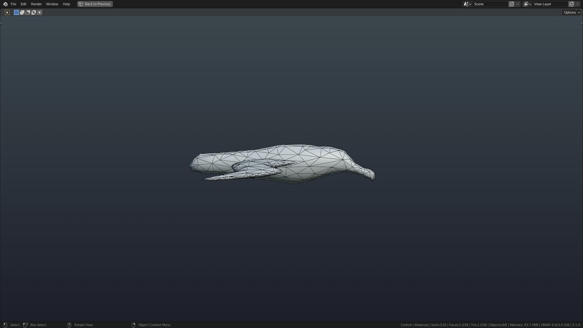 Low Poly Albatross Rigged With Realistic Texture Low-poly 3D model_5