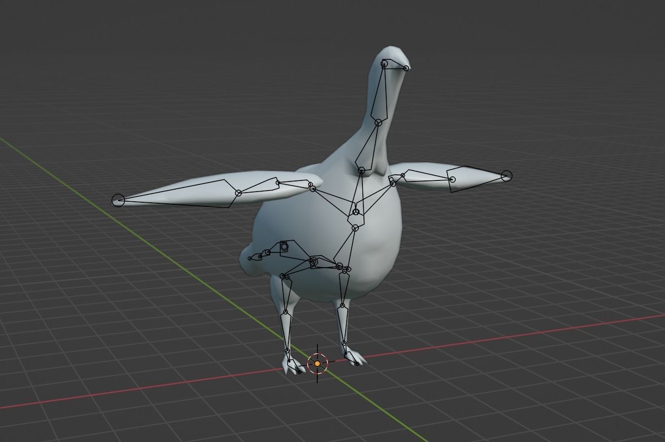 Low Poly Turkey Rigged With Realistic Texture Low-poly 3D model_2