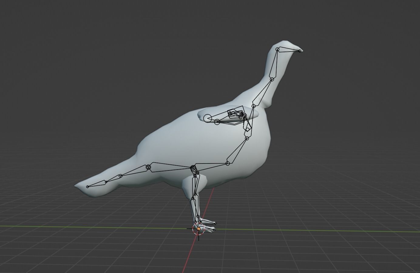 Low Poly Turkey Rigged With Realistic Texture Low-poly 3D model_10