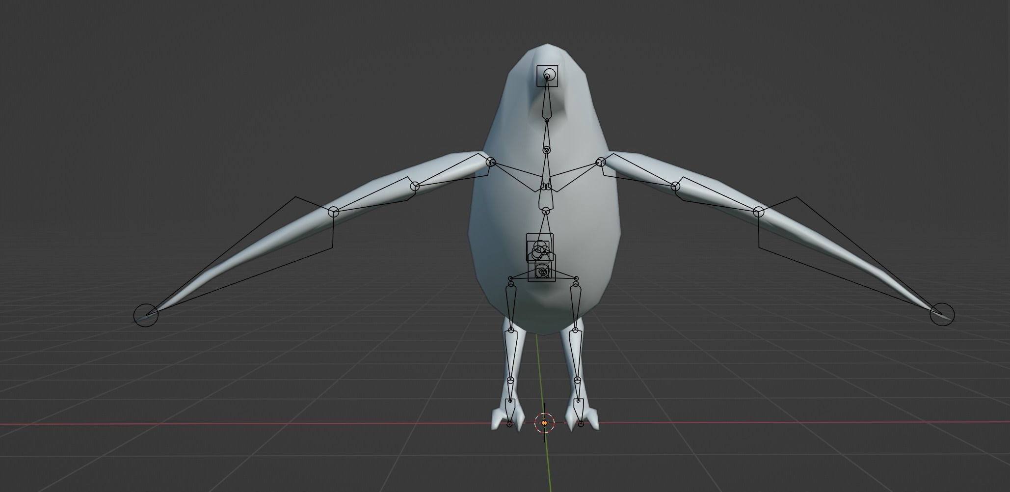 Low Poly Magpie Rigged With Realistic Texture Low-poly 3D model_9