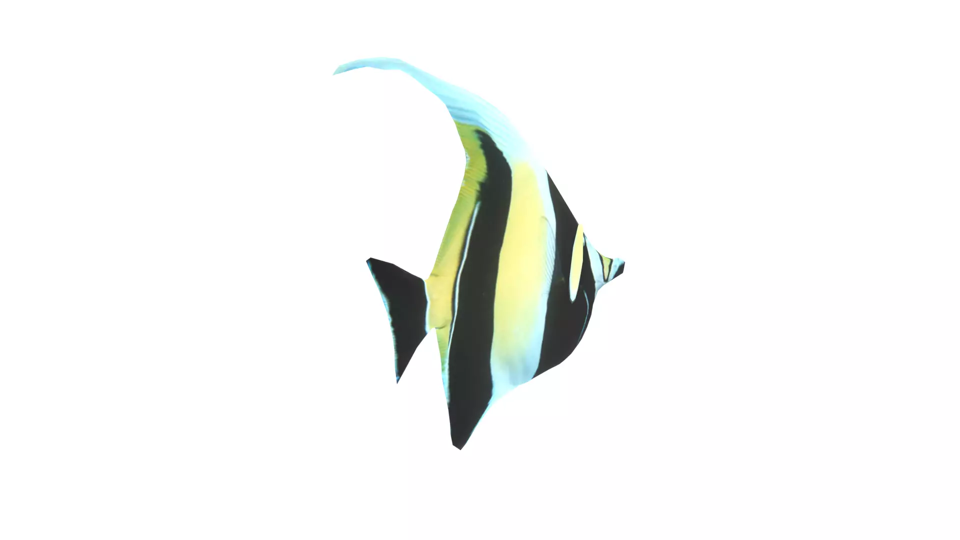 Low Poly Moorish Idol Rigged With Realistic Texture 3D model