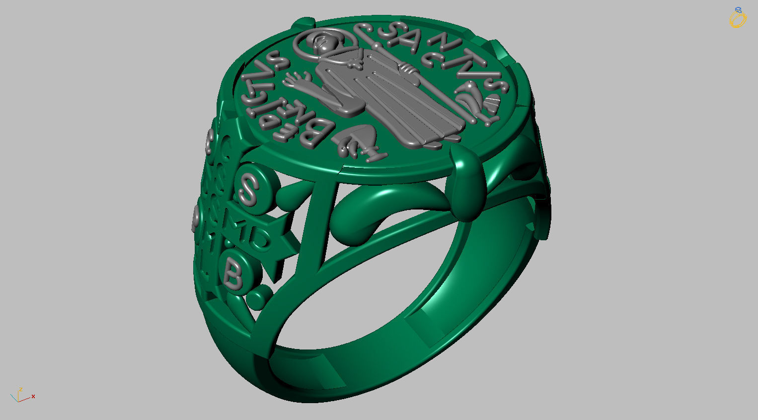 Saint Benedict Ring - Sao Bento 3D print model_5