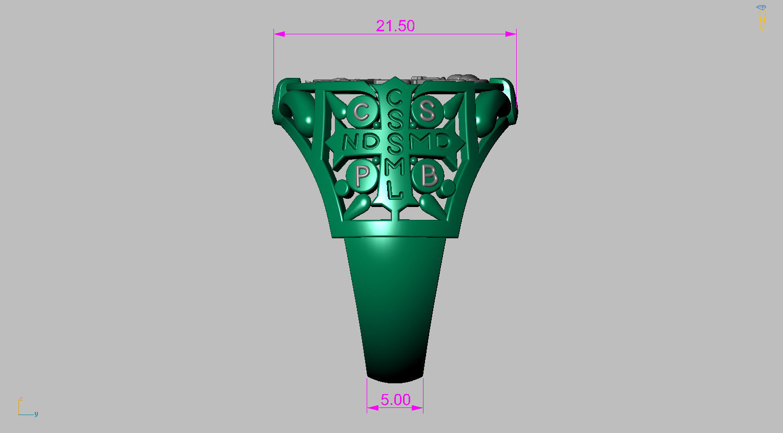 Saint Benedict Ring - Sao Bento 3D print model_10