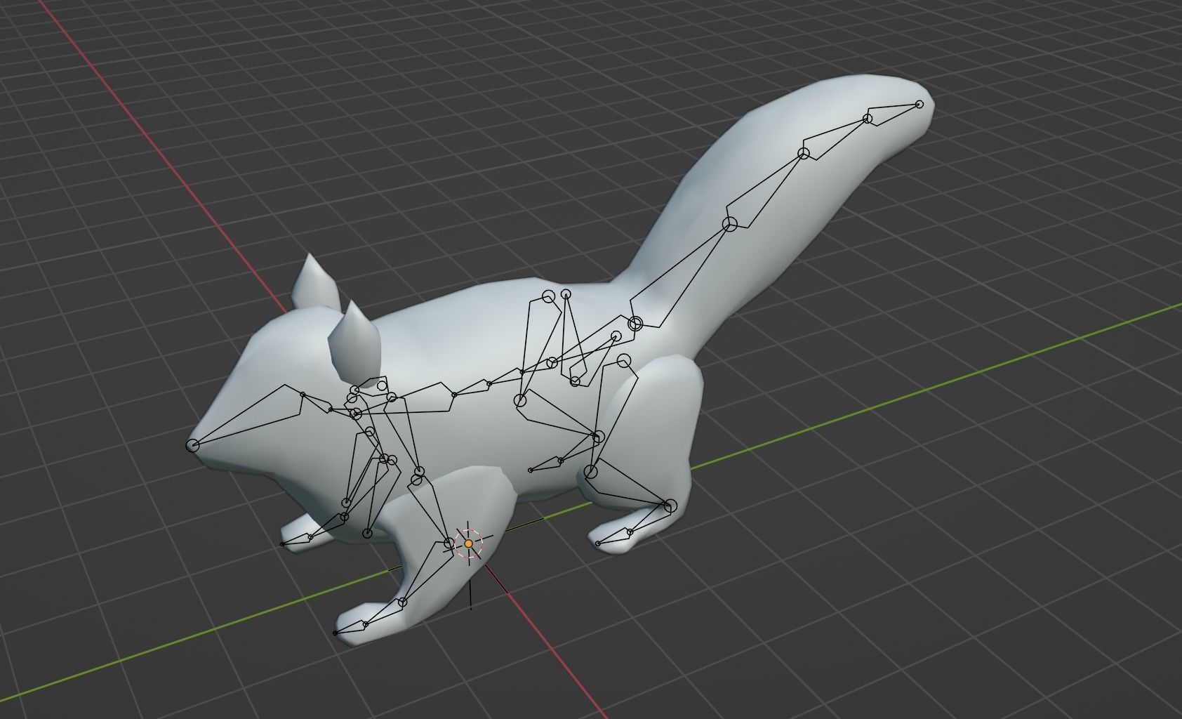 Low Poly Squirrel Rigged With Realistic Texture Low-poly 3D model_12