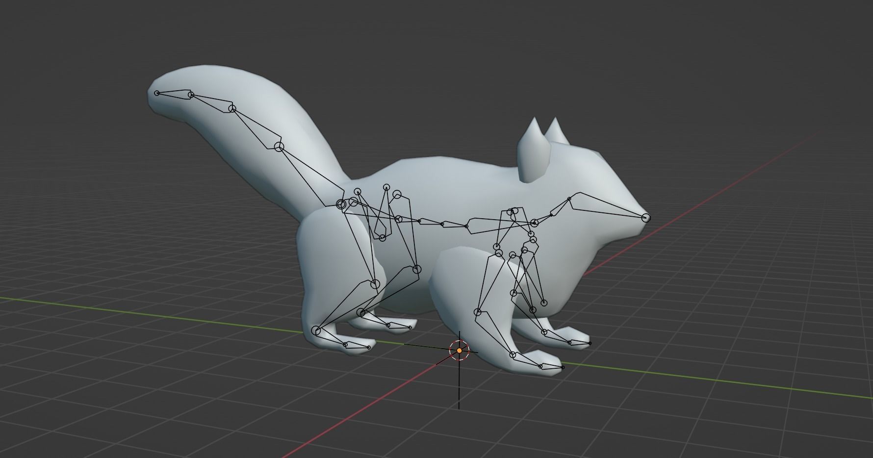 Low Poly Squirrel Rigged With Realistic Texture Low-poly 3D model_13