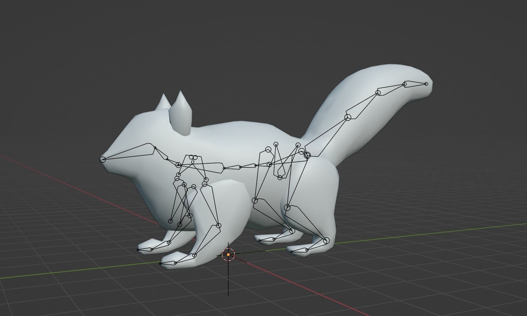 Low Poly Squirrel Rigged With Realistic Texture Low-poly 3D model_3
