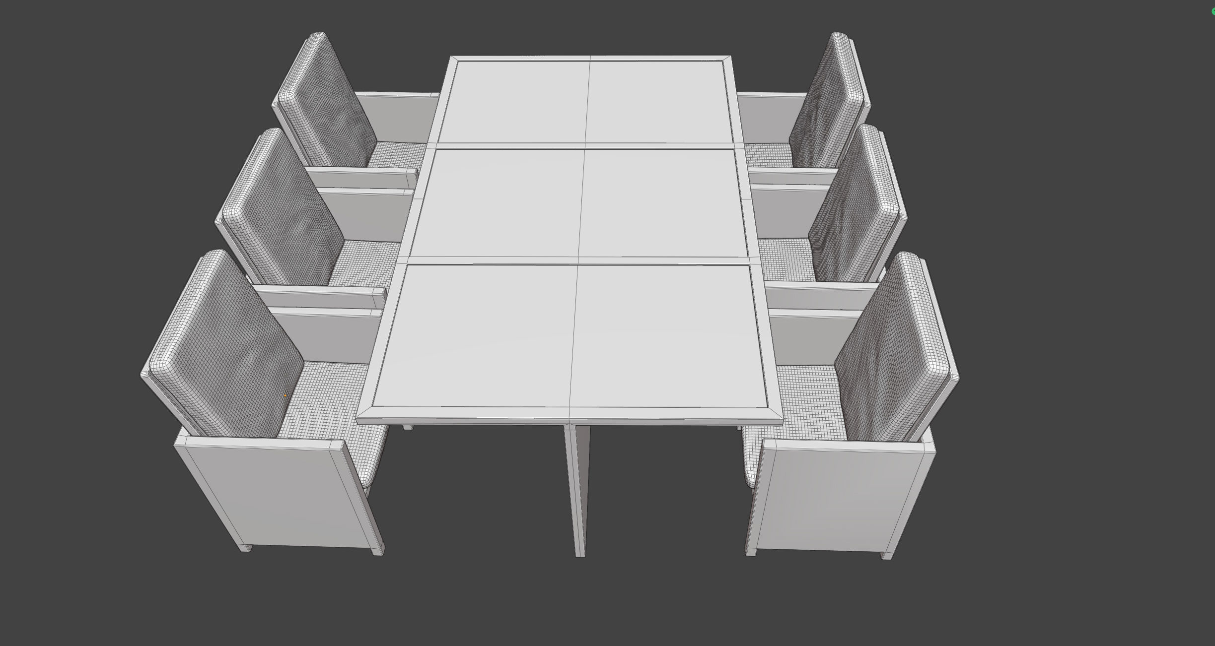 Patio Furniture Set Table and Chairs 3D model_13