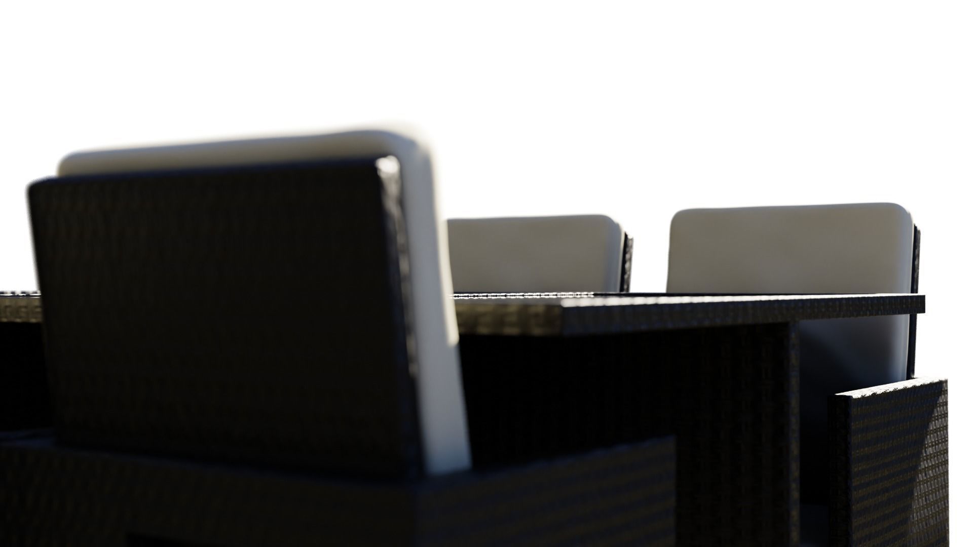 Patio Furniture Set Table and Chairs 3D model_8