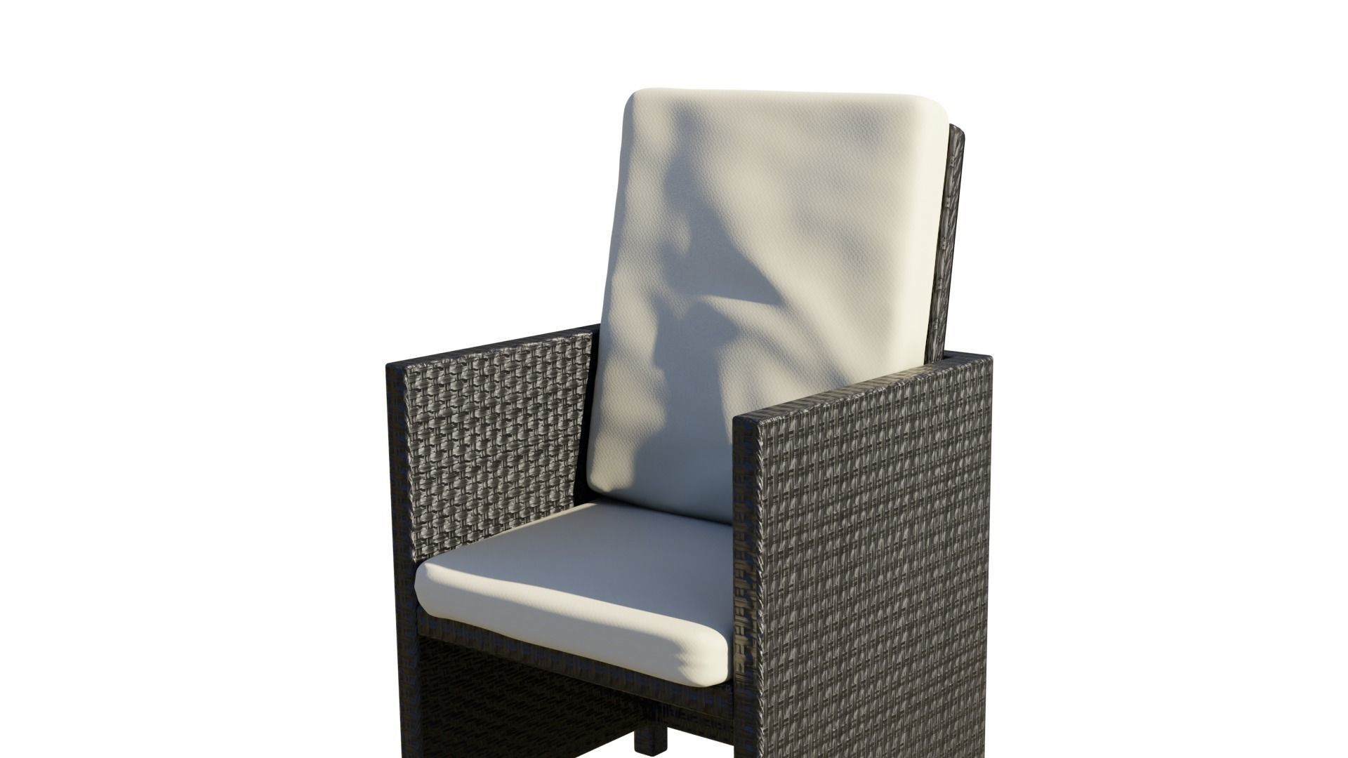 Patio Furniture Set Table and Chairs 3D model_11